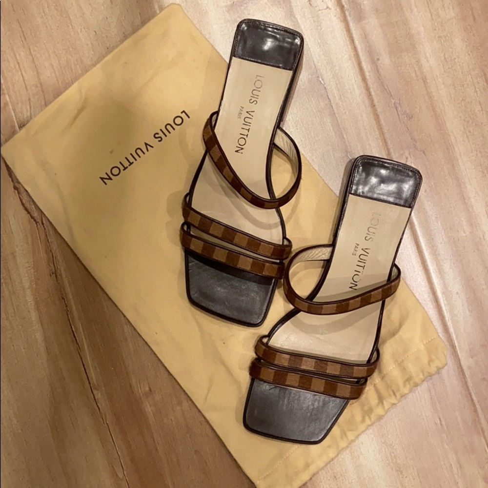 Authentic Louis Vuitton mules, size 7